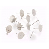 Puzety s 12mm plochou s očkom 5 párov - strieborné Puzety s 12mm plochou s očkom 5 párov - strieborné