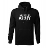 DRAGOWA pánska mikina s kapucňou muscle army, čierna 320g/m2 - 3XL DRAGOWA pánska mikina s kapucňou muscle army, čierna 320g/m2 - 3XL