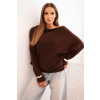 Kesi Dámsky asymetrický viskózový sveter netopierí Farba: Hnedá, Veľkosť: UNI Kesi Dámsky asymetrický viskózový sveter netopierí Farba: Hnedá, Veľkosť: UNI