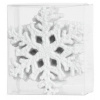 Ozdoba MagicHome Vianoce, 12 ks, snehová vločka, biela, na vianočný stromček, 10 cm