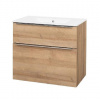 Mereo Mailo - Skrinka s umývadlom, 81x72x48 cm, 2 zásuvky, dub CN521 Mereo Mailo - Skrinka s umývadlom, 81x72x48 cm, 2 zásuvky, dub CN521