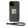 Zadný kryt DKNY PU Leather Stack Logo Wrist Strap pre iPhone 14 Green Zadný kryt DKNY PU Leather Stack Logo Wrist Strap pre iPhone 14 Green