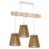 BERGE LED závesné stropné svietidlo biely drevený trám 3xE27 Drevený kužeľový luster BERGE LED závesné stropné svietidlo biely drevený trám 3xE27 Drevený kužeľový luster