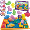 WOOPIE Kinetický Piesok 1,2 kg Sada XL ZOO Stolík s formičkami WOOPIE Kinetický Piesok 1,2 kg Sada XL ZOO Stolík s formičkami