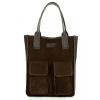 MARCO MAZZINI Kožená shopper kabelka | tmavohnedá s131cc MARCO MAZZINI Kožená shopper kabelka | tmavohnedá s131cc