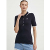 Tommy Hilfiger dámske tmavomodré polo tričko WW0WW41288 XL Tommy Hilfiger dámske tmavomodré polo tričko WW0WW41288 XL