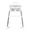 Kŕmna stolička 2 v 1 s podnosom a pásmi biela Kŕmna stolička 2 v 1 s podnosom a pásmi biela