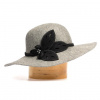 Dámsky vlnený klobúk so širokou krempou šedá - 57 Dámsky vlnený klobúk so širokou krempou šedá - 57