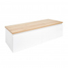 Swiss aqua technologies Koupelnová skříňka s krycí deskou SAT B-WAY 119x30x45 cm bílá lesk BWAY120WDOAK Swiss aqua technologies Koupelnová skříňka s krycí deskou SAT B-WAY 119x30x45 cm bílá lesk BWAY120WDOAK