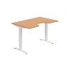 Hobis Pracovný stôl Motion Ergo, ZO, 3S, 140x61-128,x90 cm, buk/biely Hobis Pracovný stôl Motion Ergo, ZO, 3S, 140x61-128,x90 cm, buk/biely