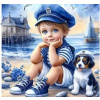 NORIMPEX Diamantové maľovanie Malý námorník 30x40cm NORIMPEX Diamantové maľovanie Malý námorník 30x40cm