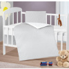 Peřinka a polštářek pro kojence kostička - šedá, bílá peřinka 75x100 cm + polštářek 42x32 cm Peřinka a polštářek pro kojence kostička - šedá, bílá peřinka 75x100 cm + polštářek 42x32 cm