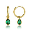 MINET Elegantné zlaté náušnice so zelenými zirkónmi Au 585/1000 1,75 g JMG0269GGE00 MINET Elegantné zlaté náušnice so zelenými zirkónmi Au 585/1000 1,75 g JMG0269GGE00