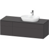 DURAVIT L-Cube závesná skrinka pod umývadlo na dosku (umývadlo vpravo), 4 zásuvky, 1420 x 550 x 482 mm, grafit super matná, LC4875080800000 DURAVIT L-Cube závesná skrinka pod umývadlo na dosku (umývadlo vpravo), 4 zásuvky, 1420 x 550 x 482 mm, grafit super matná, LC4875080800000