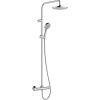 HANSGROHE Vernis Blend Showerpipe nástenný sprchový systém s termostatom, horná sprcha 1jet priemer 205 mm, ručná sprcha 2jet, chróm, 26276000