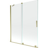 Mexen Velar, 2-krídlová posuvná vaňová zástena 140 x 150 cm, 8mm číre sklo, zlatý lesklý profil, 896-140-000-01-50 Mexen Velar, 2-krídlová posuvná vaňová zástena 140 x 150 cm, 8mm číre sklo, zlatý lesklý profil, 896-140-000-01-50