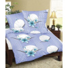 Bellatex obliečky flanel modrá lilie 140x200 70x90 Bellatex obliečky flanel modrá lilie 140x200 70x90