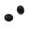 Silikónové koráliky rondelky 14x8mm Black - 4 ks Silikónové koráliky rondelky 14x8mm Black - 4 ks