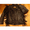 Dámská ČERNÁ kožená bunda Harley Davidson s třásněmi - použitá,vel.M Dámská ČERNÁ kožená bunda Harley Davidson s třásněmi - použitá,vel.M