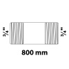 Dvojitá potrubní vsuvka Kirchhoff 26,4 mm (vnější závit 3/4 ) x 800 mm pozinkovaná Dvojitá potrubní vsuvka Kirchhoff 26,4 mm (vnější závit 3/4 ) x 800 mm pozinkovaná