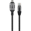 Kábel USB 3.1 Typ C na RJ45 (Gigabit Ethernet), 5m, čierny/sivý Kábel USB 3.1 Typ C na RJ45 (Gigabit Ethernet), 5m, čierny/sivý