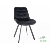 Signal Jedálenská stolička Monti Velvet, čierna / matná čierna Signal Jedálenská stolička Monti Velvet, čierna / matná čierna