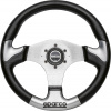 Sparco P222 sportovní polyuretanový volant 345 mm se stříbrnými úchopy Sparco P222 sportovní polyuretanový volant 345 mm se stříbrnými úchopy