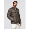 Ombre Classic quilted men's jacket with stand-up collar - olive kaki XL Ombre 5907064520282 Ombre Classic quilted men's jacket with stand-up collar - olive kaki XL Ombre 5907064520282
