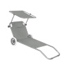 Záhradné lehátko na kolieskach SPRINGOS MOBI šedé Záhradné lehátko na kolieskach SPRINGOS MOBI šedé