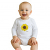 Detské body s potlačou New Baby Slnečnica - krátky rukáv Biela 80 (9-12m) Detské body s potlačou New Baby Slnečnica - krátky rukáv Biela 80 (9-12m)