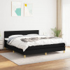 zahrada-XL Posteľný rám boxspring s matracom čierny 180x200 cm látka 3140715 zahrada-XL Posteľný rám boxspring s matracom čierny 180x200 cm látka 3140715