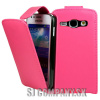 Kožený obal Samsung Galaxy Ace 3 – Flip – ružová
