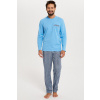 Pánske pyžamo Italian Fashion Jaromir dlhé modré Farba: modrá - svetlo, Veľkosť: M Pánske pyžamo Italian Fashion Jaromir dlhé modré Farba: modrá - svetlo, Veľkosť: M