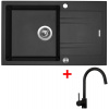 Sinks Linea 780 XC Metalblack + Vitalia, čierna, matná Sinks Linea 780 XC Metalblack + Vitalia, čierna, matná