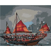 Maľovanie podľa čísel - Koráb pri meste, 50 x 40 cm, napnuté plátno na ráme 8596530038290 Maľovanie podľa čísel - Koráb pri meste, 50 x 40 cm, napnuté plátno na ráme 8596530038290