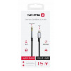 SWISSTEN Kábel s opletením AUX Audio Adaptér USB-C - 3,5 mm Jack 1,5 M čierny SWISSTEN Kábel s opletením AUX Audio Adaptér USB-C - 3,5 mm Jack 1,5 M čierny