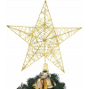 Špička na vianočný stromček ZLATÁ HVIEZDA PRELAMOVANÁ OZDOBNÁ LED 30CM ZLATÁ DEKORÁCIA Špička na vianočný stromček ZLATÁ HVIEZDA PRELAMOVANÁ OZDOBNÁ LED 30CM ZLATÁ DEKORÁCIA