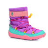 Affenzahn Snow Boot Vegan Purple/Yellow Owl zimné barefoot topánky 24 EUR Affenzahn Snow Boot Vegan Purple/Yellow Owl zimné barefoot topánky 24 EUR