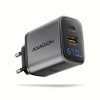 AXAGON ACU-PQ67D GaN nabíječka do sítě 67W, USB-A + USB-C, PD3.0/PPS/QC4+/SFC2.0/Apple, LCD display ACU-PQ67D AXAGON ACU-PQ67D GaN nabíječka do sítě 67W, USB-A + USB-C, PD3.0/PPS/QC4+/SFC2.0/Apple, LCD display ACU-PQ67D