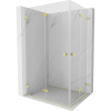 Mexen Lunar-F Duo, skladací sprchový kút 90 x 85 cm, 8mm číre sklo, zlatý matný profil, 836-090L-085P-55-00 Mexen Lunar-F Duo, skladací sprchový kút 90 x 85 cm, 8mm číre sklo, zlatý matný profil, 836-090L-085P-55-00