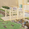 Záhradný mostík so zábradlím 150x67x56 cm masívny smrek-ForU-363359