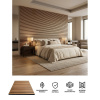 Drevený akusticky panel na stenu - 3D zvukotesný obklad 270 x 60 cm - SONO Drevený akusticky panel na stenu - 3D zvukotesný obklad 270 x 60 cm - SONO