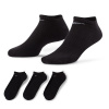 Nike 3 Pack Cushioned No Show Socks Black/White Junior 1-6 Nike 3 Pack Cushioned No Show Socks Black/White Junior 1-6