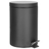 Aqualine Simple Line - Odpadkový kôš okrúhly 5 l, matná čierna 26105 Aqualine Simple Line - Odpadkový kôš okrúhly 5 l, matná čierna 26105