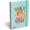 Box na zošity, A4, LIZZYSULI, Lollipop Capybara, zelený Box na zošity, A4, LIZZYSULI, Lollipop Capybara, zelený