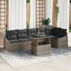 vidaXL 7-dielna záhradná sofa set s vankúšmi sivá poly ratan vidaXL 7-dielna záhradná sofa set s vankúšmi sivá poly ratan