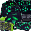 Školský viac-komorový batoh AstraBag čierny, zelený 20 l Futbal Školský viac-komorový batoh AstraBag čierny, zelený 20 l Futbal