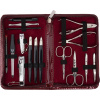 Solingen FN manikúrová súprava 16 nástrojov, bordová eko-koža, klieštiky, nožnice Solingen FN manikúrová súprava 16 nástrojov, bordová eko-koža, klieštiky, nožnice