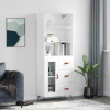 Vysoká skrinka biela 69,5x34x180 cm spracované drevo-ForU-3189477 Vysoká skrinka biela 69,5x34x180 cm spracované drevo-ForU-3189477