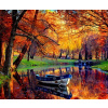 Diamantové malování Norimpex 40x30 cm Opuštěná loďka v podzimním tichu Diamantové malování Norimpex 40x30 cm Opuštěná loďka v podzimním tichu